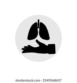Hands and lungs logo	icon