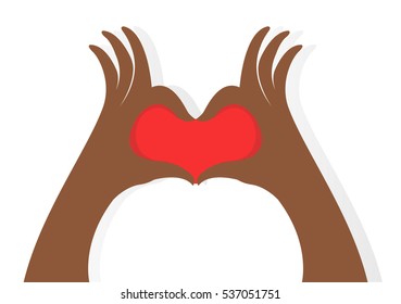 hands make a heart icon vector