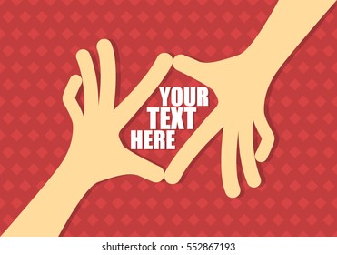 hands make a shape of diamond, symbol vector
