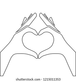 Hands making or formatting a heart