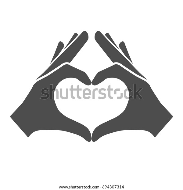 Hands making\
or formatting a heart symbol\
icon\
