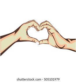 hands making heart gesture image 