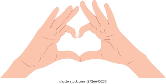 Hands making a heart gesture, symbolizing love, care, and unity