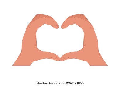 hands making heart shape gesture