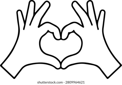 Hands making heart shape