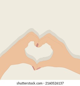 Hands making heart shape vector illustration