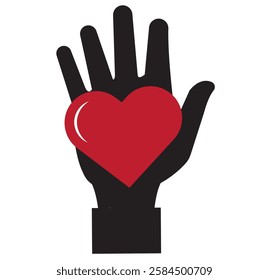 Hands making heart symbol icon. Variety finger heart line icons set. Hand with love icon vector illustration. Design of Variety.