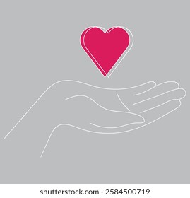 Hands making heart symbol icon. Variety finger heart line icons set. Hand with love icon vector illustration. Design of Variety.