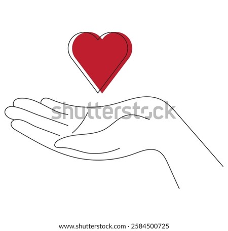 Hands making heart symbol icon. Variety finger heart line icons set. Hand with love icon vector illustration. Design of Variety.