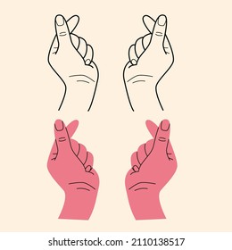 Manos haciendo icono de símbolo de corazón mini, conjunto de logotipos, ilustración vectorial

