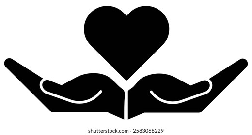 Hands making mini heart symbol icon. Mini finger heart line icons set. Hand with love icon vector. Care line and glyph icon, family and love, hand holding heart sign, vector graphics, a linear pattern