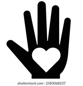 Hands making mini heart symbol icon. Mini finger heart line icons set. Hand with love icon vector. Care line and glyph icon, family and love, hand holding heart sign, vector graphics, a linear pattern