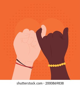 ilustración de gesto de promesa de mano