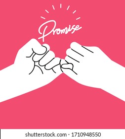 hands making  promise vector sign concept