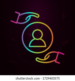 hands, man, customer nolan icon Simple thin line, outline vector of Business icons for ui and ux, website or mobile application