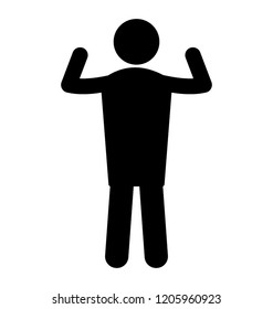 Hands of a man upward depicting physical exercise 