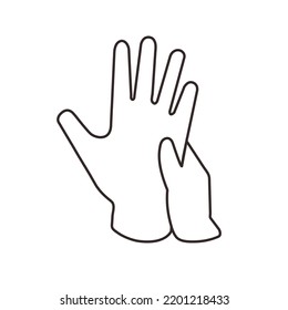 Handmassage schwarze Farbsymbol