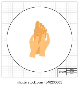 Hands Massaging Foot Icon