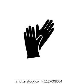 hands of a master tattoo icon. Element of tattoo icon for mobile concept and web apps. Glyph style hands of a master tattoo icon can be used for web and mobile on gray background