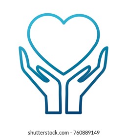 Hands with medical symbol