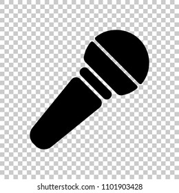 Hands microphone icon. On transparent background.