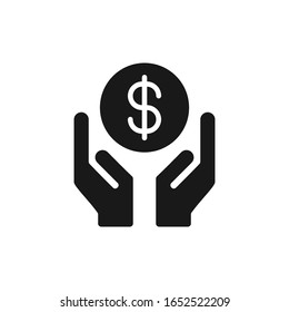 vector de diseño de iconos de manos y dinero. Ilustración de ahorro