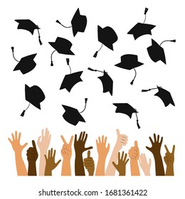 Throwing Graduation Caps PNG Transparent Images Free Download, Vector  Files