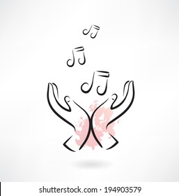 Hands music icon