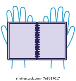 hands with notebook icon