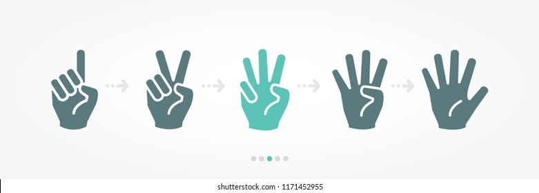 Hands Number Vector Banner