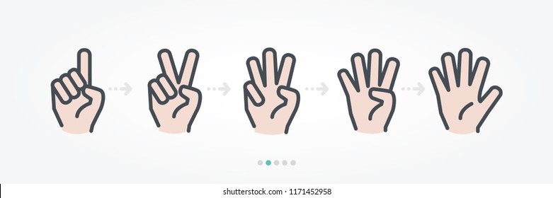 Hands Number Vector Banner