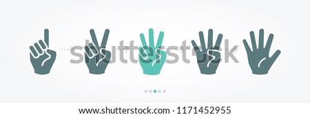 Hands Number Vector Banner