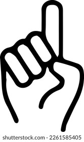 Hands number vector illustration, 1 number vector design.