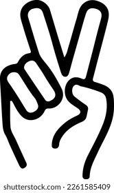 Hands number vector illustration, 2 number vector design.