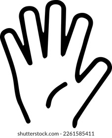 Hands number vector illustration, 5 number vector design.