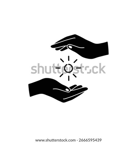 Hands Offering Light Symbolizing Healing Touch and Care