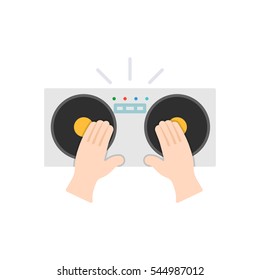 Hands on dj mixer