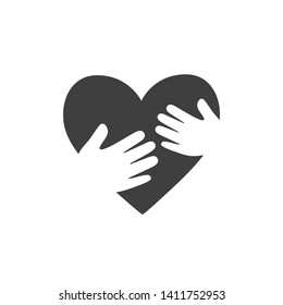 Hands on heart, Affection Icon Vector Image and Illustration