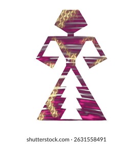hands on hips motif. ethnic rug pattern, traditional motif and more