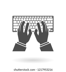 Hands on keyboard icon