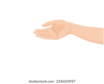 Hands on a white background.