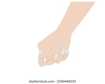 Hands on a white background.