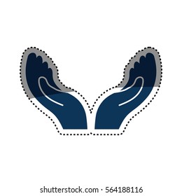 Hands open symbol icon vector illustration graphic design