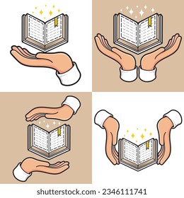 símbolo de educación de conjunto de libros abiertos