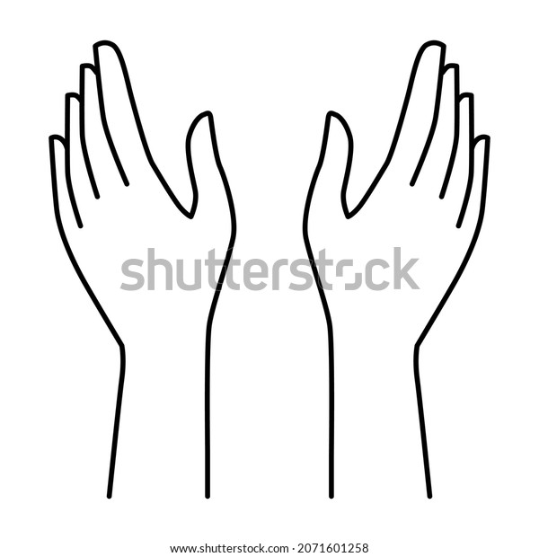 Hands Outlines Symbol Massage Hand Care Stock Vector Royalty Free 2071601258 Shutterstock 8522