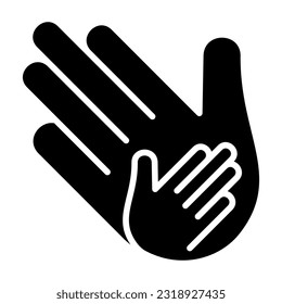 Hands Palm black Icon Button Logo Community Design
