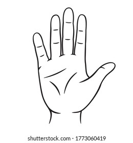 Hands palm icon. Human senses vector illustration.
