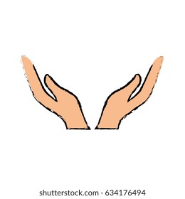 Hands with palms open