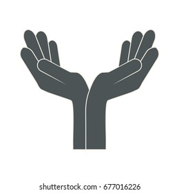 Hands with palms open