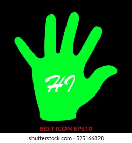hands, palms, vector icon, eps10